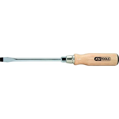 1 - Tournevis - Clé à ergot - Manche en bois - Rainuré 14mm - Pour serrurerie et mécanique - Naturel - 14cm (1/4)