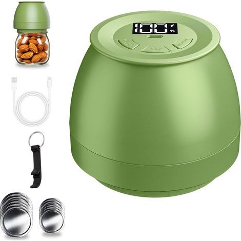 Machine de mise sous vide pour bocaux à ouverture standard et large, kit de machine de mise sous vide automatique pour la conservation et la fermentation des aliments, couvercles pour bocaux Mason (1/5)