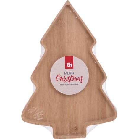 Servierplatte aus Holz Weihachtsbaum XMAS