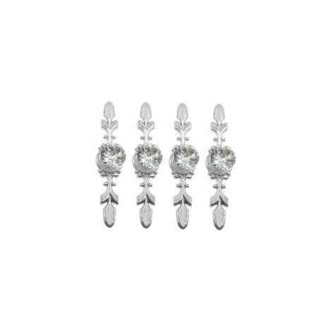 Set di 4 pomelli per porte in cristallo, pomelli per mobili, maniglie per cassetti in cristallo a forma di diamante, pomelli per ante di armadi, accessori per mobili (170 mm) - Crezuo