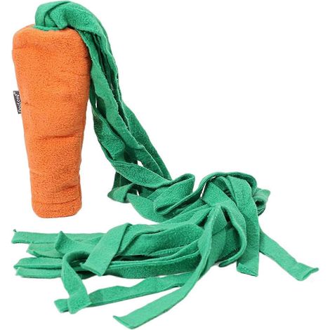 Jouet à mâcher pour chien, jouet à renifler en forme de carotte, peluche douce et couineuse pour chiot (1/4)