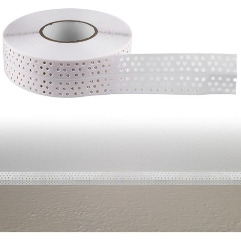 Ruban de recouvrement de couture, 40 m x 5 cm, autocollant, pour cloisons sèches, en PVC, protection des bords, plaque de plâtre, pour connecter des plaques GK (1) (1/5)