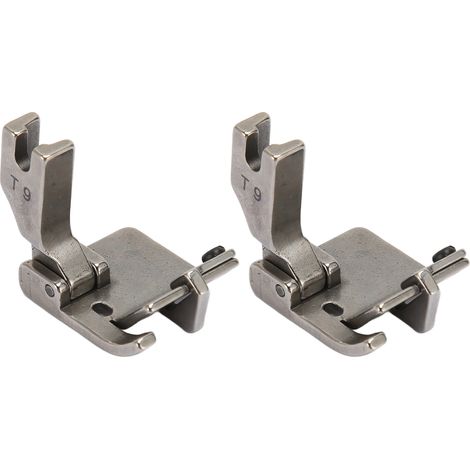 Deux pieds-de-biche universels T9, en acier robuste, faciles à installer, pieds-de-biche multifonctionnels pour machines à coudre à plat, remplaçables. (1/5)
