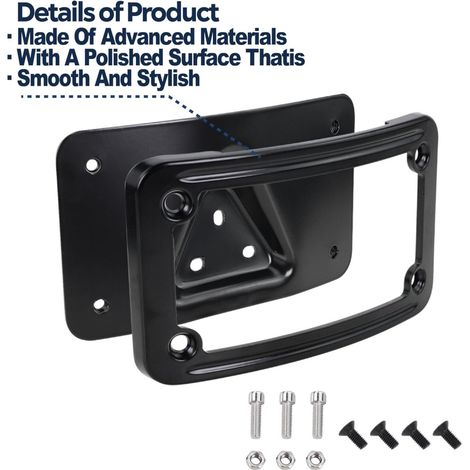 The three-point license plate holder is suitable for Harley-Davidson Softtail electroplated black models and offers convenient installation. (1/4)
