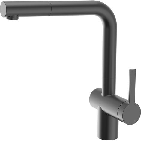 Küchenarmatur CA1108GMU - druckfeste Armatur ausziehbar - Wasserhahn mit langlebigen Keramikscheiben, anthrazit Gun Metal (1/3)
