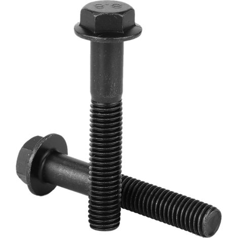 Kit 16 boulons de collecteur d'échappement F4TZ-9S425-A compatible Ford F250 F350 Diesel 7.3L 1994-2003, jeu de fixation moteur, vis haute résistance. (1/4)