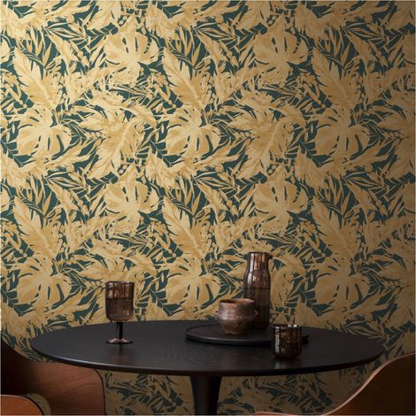 A.S. Creation Vliestapete 10.05 x 0.53 m Livingwalls Dschungel Tapete Petrol 790636 Palmen CosmoLiving by Cosmopolitan (1/5)