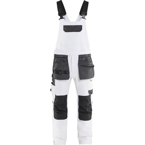 Cotte de travail à bretelles peintre stretch 4D - Blanc/Gris foncé 2XL - FR(52) - SE(C58) - Standards