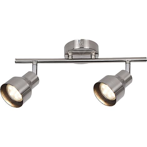 Spot Light Blake Metal Chroma Satinate GU10 2x Max 50W H: 12 cm L: 34 cm Dimmabile (1/5)