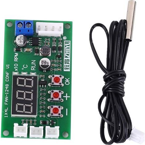 Module Pilote, 12V DC 24V 48V PWM 4 Fils Ventilateur Température Régulateur de Vitesse Gouverneur Affichage Module Pilote pour PC Ventilateur/Alarme (1/5)