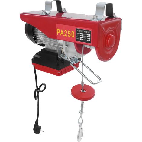 Verricello elettrico, telecomando senza fili, elevata capacità di sollevamento, rosso (1/2)