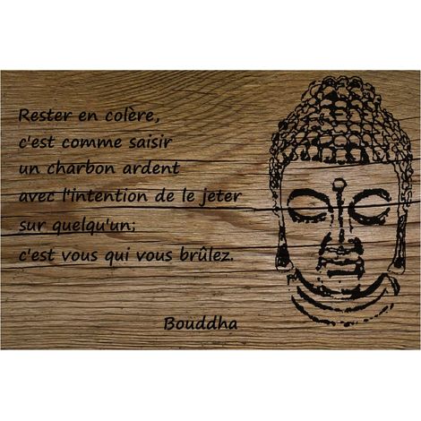 Plaque métallique déco Bouddha by Cbkreation