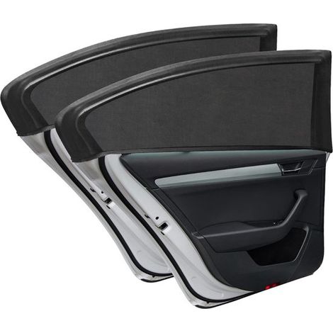 Sonnenschutz fürs Auto 42 x 48 cm 2 Stück Sonnenschutz für die Seitenscheiben Für Babys und Kinder UV Schutz Elastisch Dehnbar (1/5)
