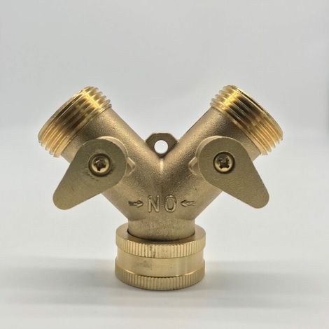 2 PCS 2 voies répartit en Y pour tuyaux d'alimentation robinet double machine a laver (1/5)