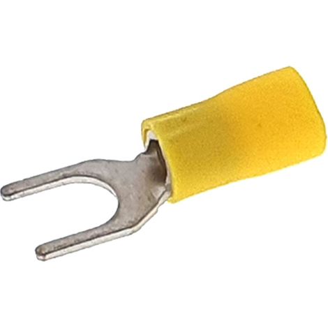 10 Terminales HORQUILLA 6mm - 4-6mm2 AMARILLO (1/2)