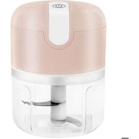 Hachoir Ail - Electrique 37 W - Rechargeable - Compact 8,3 x 8,3 x 13 cm - Pour Ail Gingembre Viande Legumes - 1 Unite