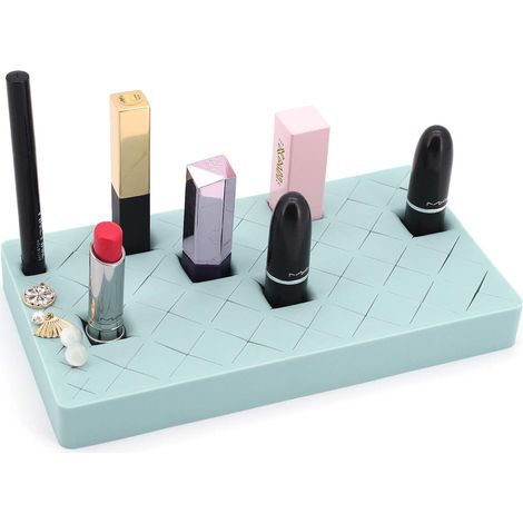 Support Pour Rouge À Lèvres - 36 Compartiments En Silicone Souple - Rangement Bureau Maquillage - Vert - 1 Pièce (1/5)