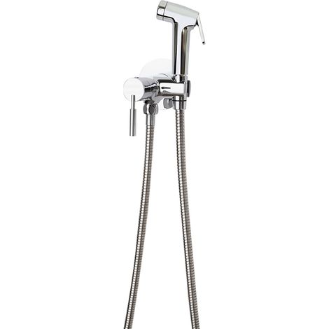Ensemble douchette et mitigeur WC en ABS à encastrer, chromé - 756801WC (1/3)