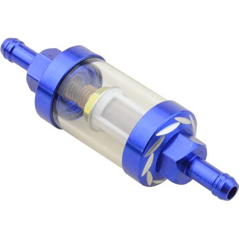 GOOFIT CNC Transparent Oil Filter (Blue) - Suitable for ATVs, Motorcycles, and Scooters (1/4)