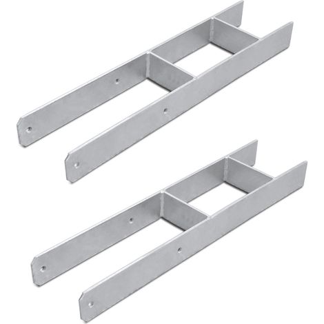H-Anker 121mm 2 Stücke Pfostenträger Pfostenanker Feuerverzinkte für Pfosten 12 x 12cm Carports Stelzenhäuser. (1/4)