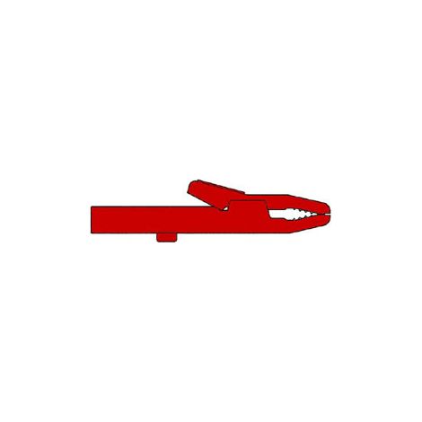 Alicates de cocodrilo ISOLEE 4 mm 25 A - Rojo (AK 2S) (1/3)