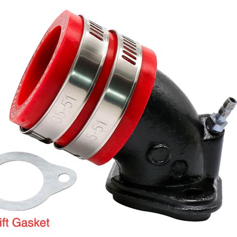 Rote Ansaugadapterhülse für Motorradvergaser, Gummidichtungs-Schnittstellenstecker für Motorrad (1/4)