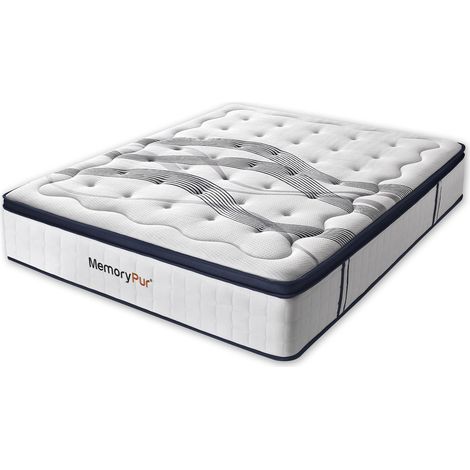 Matelas ressorts 160 x 200 cm – Épaisseur 33 cm – Accueil moelleux – 832 ressorts ensachés – Anti-acariens et antibactériens (1/4)