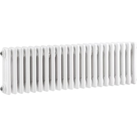 Hudson Reed Colosseum 3-Column Horizontal Radiator 300mm H x 999mm W - White (1/4)