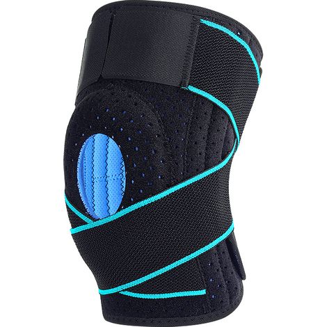 Genouillères de soutien réglables, rotules ouvertes, en néoprène, compression, pour la rééducation, la course à pied, l'entraînement et l'haltérophilie. Protection des genoux. (1/5)