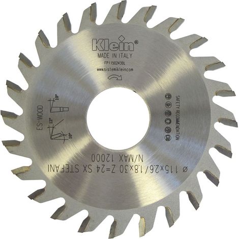 Lama circolare HW incisori per bordatrici e squadratrici D=125, d=20, B/c=3.2/2.2, Z (Nr. denti)=30 FP125.03020L KLEIN (1/4)