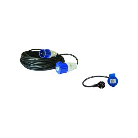 Rallonge électrique 15m P17 – Câble 3 x 2,5 mm² – 16 A – Adaptateur femelle 230V pour camping-car – Sac de transport inclus – Antarion