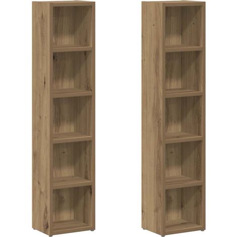 CD Cabinets 2 pcs Artisan Oak 21x16x93.5 cm Engineered Wood vidaXL
