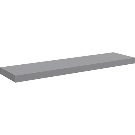Étagère murale flottante gris 90x23,5x3,8 cm MDF (1/5)