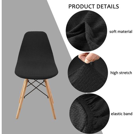 Wasserdichte Stuhlhussen, Jacquard-Esszimmerstuhlhussen, 2-teiliges Set, Esszimmerstuhlhussen im Mid-Century-Modern-Stil, elastische Sofahussen, geeignet für Küchen, Büros und Wohnzimmer.