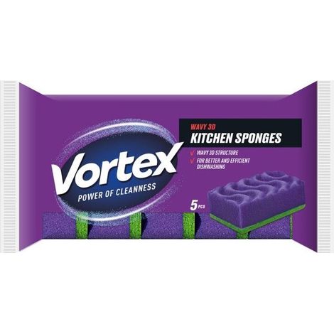 VORTEX 3D Wave Küchenschwämme 5 Stk Küchenschwämme
