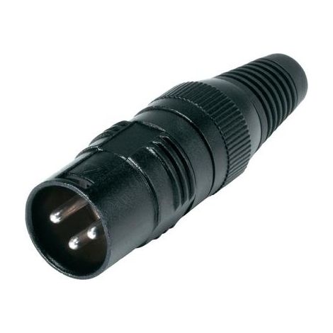 HICON XLR-STECKVERBINDER STECKER, GERADE POLZAHL: 3 NERO HI-X3CM-M 1 ST.