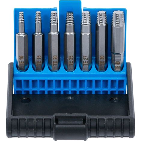 Juego de extractores de tornillos  para perfil en T (para Torx) defectuoso T10 - T40  7 piezas (1/4)
