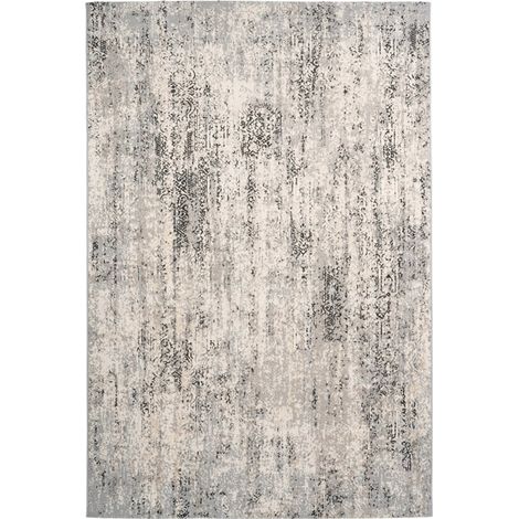 Tapis moderne gris effet 3d relief géométrique - 150 x 80 cm (1/3)