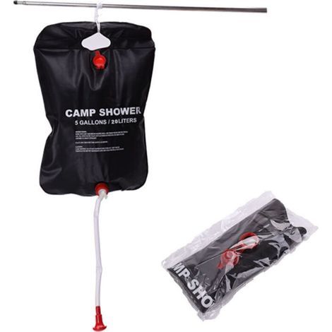 Sac De Douche Solaire 25L Portable Camping Voyage Plage Jardin Avec Tuyau Tête De Douche (1/3)