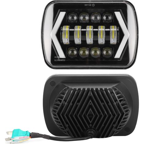 Phare LED H4 210W 6000K 21000LM 12-24V IP67 Compatible Jeep Cherokee XJ, Ampoule Automobile Haute Performance (1/5)