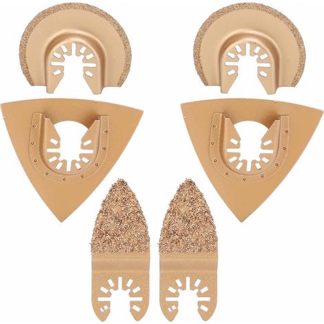 GARRYFIZH Lot de 6 lames de scie à pointe en carbure, outil oscillant multifonction, fournitures pour le travail du bois