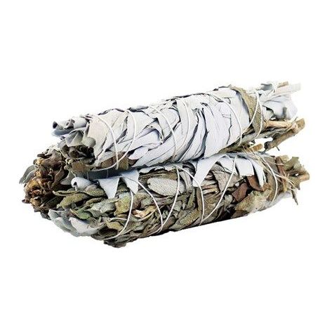 Smudge Stick - Sauge Blanche & Sauge Noire 10cm- Vendu par 1