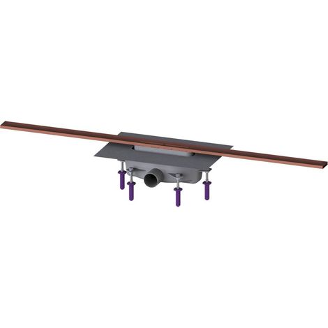 Kessel Duschrinne Linearis Infinity 90 Länge 1100mm DN 50, Kupfer gebürstet (1/2)