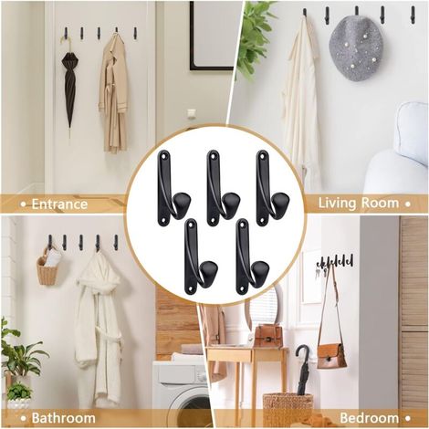 ganci appendiabiti minimalisti da parete, robusto appendiabiti in lega di zinco per telai di porte, ingressi, camere da letto, bagni, uso versatile (1/4)