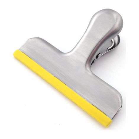 Lot de 10 clips d'étanchéité universels en acier inoxydable avec gadget de protection en silicone (jaune) (1/5)