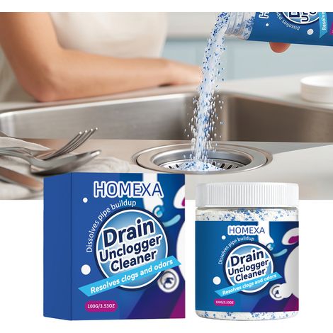 Abflussreiniger für Haushaltsabflüsse, Bodenabläufe, Küchen- und Badezimmerabflüsse – 100 g -- DTEKGAZ (1/5)