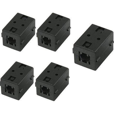 Noyau annulaire en ferrite suppresseur de bruit anti-interférence, pack de 5 (1/4)