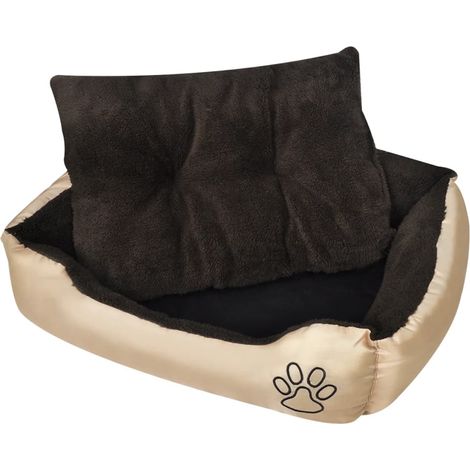 Warmes Hundebett mit Polsterkissen L