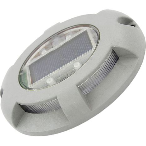 Lampe solaire d'escalier étanche IP65, ronde, en alliage d'aluminium, LED, pour terrasse, cour, allée, couleur chaude