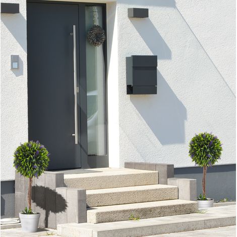Lot de 2 plantes artificielles lavande en pot de 60 cm, décoration intérieure et extérieure, avec mousse décorative, sans entretien, CHICFURN (1/5)